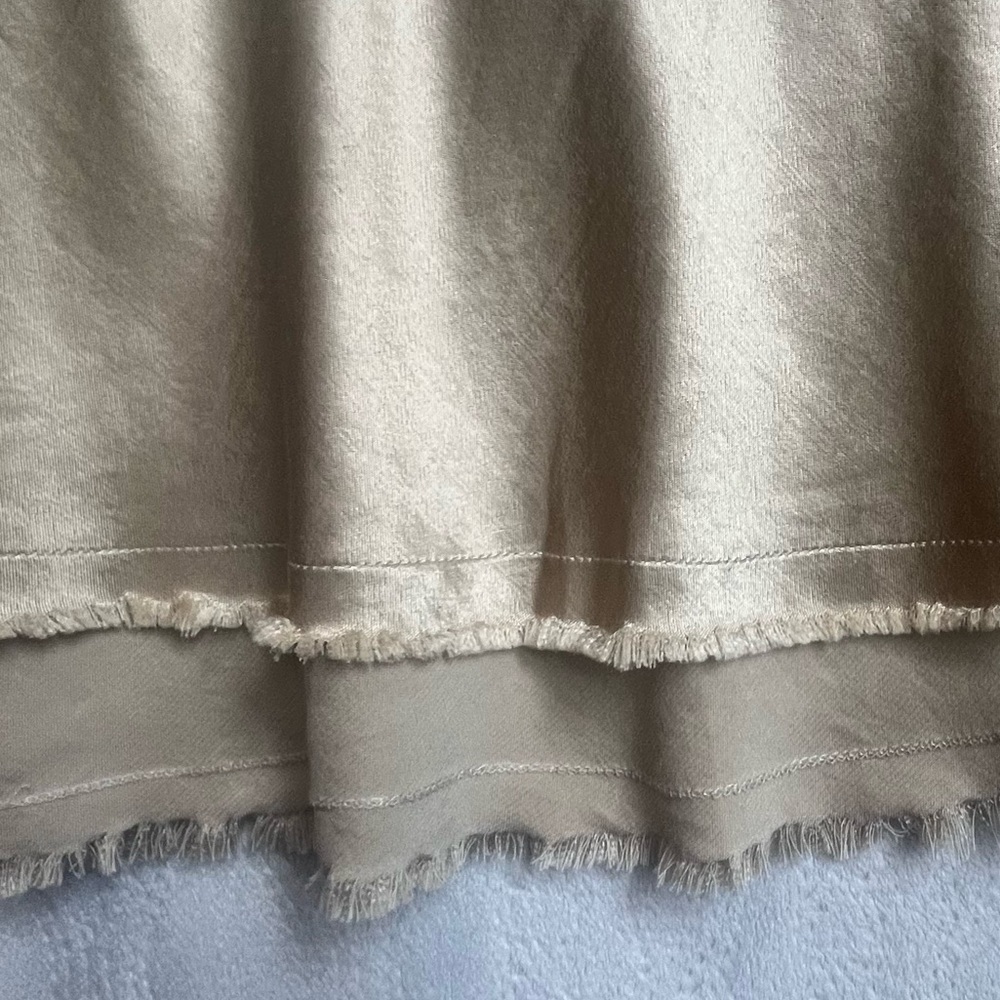 NWT National Ltd Mable Gold Satin Midi Skirt Sz M Bias Cut Elastic Waistband - Picture 9 of 16